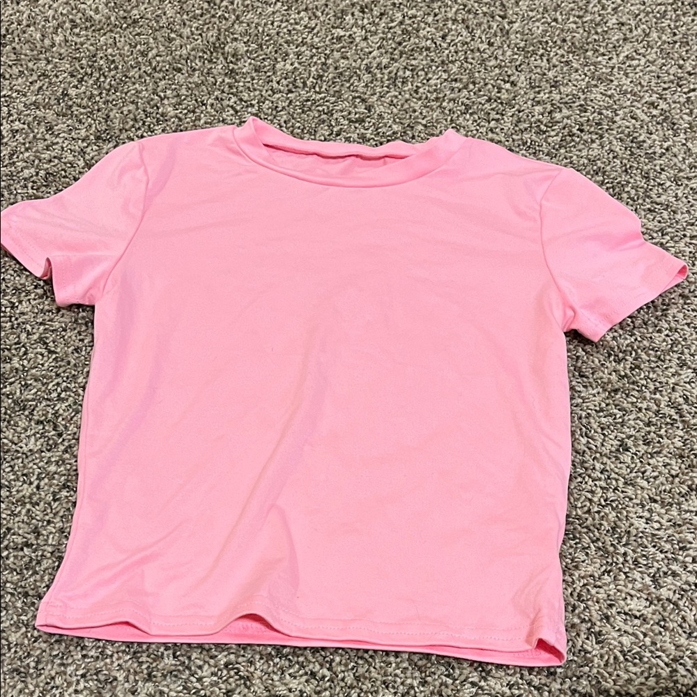 SHEIN Bright Pink Short Sleeve Tee